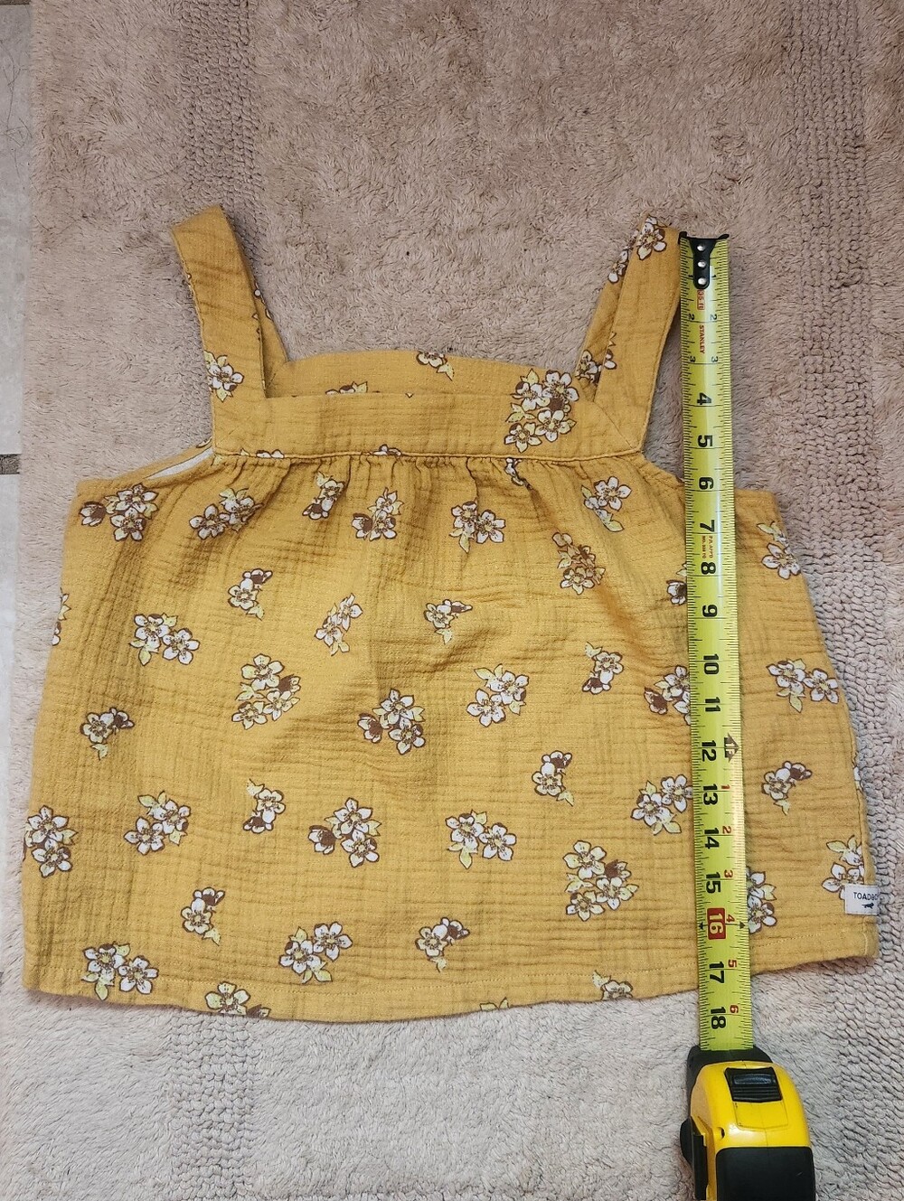 Toad&co Tank Xs Mustard Yellow Floral Tank Top - Picture 3 of 6